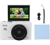 appareil photo numérique 5k 75MP HD 18x Zoom Autofocus Rétro sans miroir avec écran 3 pouces pour la photographie de voyage Blanc