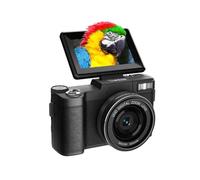 Appareil Photo Numérique 5K Ultra HD 64MP WiFi avec Écran Rabattable et Objectif Macro Black