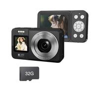 Appareil photo numérique 64 MP 4K avec zoom 18x Corps ABS pour étudiants Campus et aventure Photographie Appareil photo numérique économique pour l'école