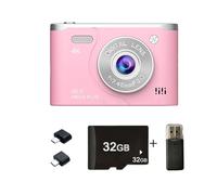 Appareil photo numérique 6400 W pixelisé avec optimisation de l'environnement sombre et écran compact de 2,5" pour extérieur Vlog Appareil photo numérique portable pour photographie de voyage