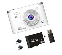 Appareil photo numérique 6400 W pixelisé avec optimisation de l'environnement sombre et écran compact de 2,5" pour extérieur Vlog Appareil photo numérique portable pour photographie de voyage