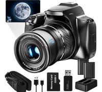 Appareil Photo numérique, 64MP&40 X Zoom pour la Photographie et la vidéo,4K Optical Vlogging Camera for Youtube with Flash, WiFi & HDMI Output,32GB SD Card(2 Batteries).[G64]
