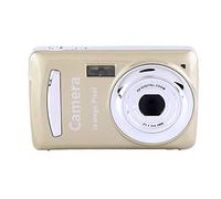 Appareil photo numérique, 720p HD écran LCD 2,4 pouces, zoom numérique 4x, 16 MP 30 fps caméra vidéo caméscope prend en charge la carte mémoire pour enfants (noir) (couleur : or)