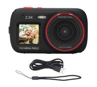 Appareil Photo Numérique 72mp 2.5k Double Écran 16x Digital Zoom Autofocus Anti Shake HD Selfie Camera pour la photographie de Voyage Vlogging ABS Construit en 750mAh Batterie (Noir)