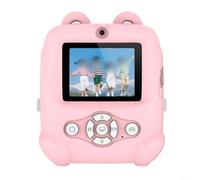 Appareil photo numérique à double objectif 48 MP pour enfants avec écran HD de 2 10,2 cm et fonction d'impression thermique, prend en charge les cartes mémoire jusqu'à 64 Go (rose)