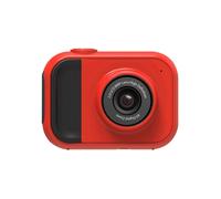 Appareil photo numérique à vocation éducative et sportive avec mémoire intégrée et objectif grand angle de 120 degrés (rouge).