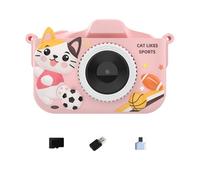 Appareil photo numérique antichoc pour enfants 32 G Lecteur de cartes Adaptateur Écran Fonction Zoom Fonction créative éducative Photographie Jouet Mise au point Appareil photo pour enfants