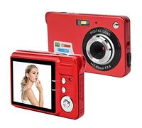 Appareil Photo Numérique, Appareil Photo de Poche Compact 18 MP 2,7 Pouces, Appareil Photo Numérique Zoom 8X, Prise en Charge SD 32 Go, Microphone Intégré, Mise au Point Automatique(Rouge)