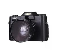Appareil Photo Numérique, Appareil Photo numérique 48MP 3quot;Flip Screen Selfie Camcorder 4K Web Cam Vintage Vlog Video Recorder Streaming Camcorder(with 128GB TF Card,with Lens)
