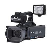 Appareil photo numérique, Appareil photo numérique 64MP 4K à mise point automatique for la photographie caméscope professionnel flux en direct Webcam Vlogging enregistreur vidéo(No SD Card,With Light)