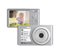 Appareil Photo numérique, Appareils Photo numériques compacts rétro Vintage for la Photographie 48MP 4K Vlog caméscope Auto Focus enregistreur vidéo Portable(128G SD Card,Silver)