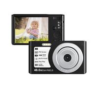 Appareil Photo numérique, Appareils Photo numériques compacts rétro Vintage for la Photographie 48MP 4K Vlog caméscope Auto Focus enregistreur vidéo Portable(16G SD Card,Zwart)
