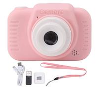 Appareil photo numérique avec carte 32 Go haute définition double objectif 1080p zoom 8x rechargeable par USB pour filles expérience photo créative et amusante (rose)