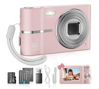 Appareil Photo Numérique avec Carte 32Go,50MP 1080P FHD Appareil Photo Compact avec 16X Appareil Photo Enfant pour Adulte Cadeau