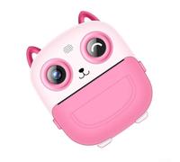 Appareil photo numérique avec IA pour imprimante thermique instantanée, vidéo 1080p, écran 2,4", carte de 32 g, amusante et créative pour les enfants (rose)