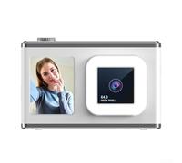 Appareil photo numérique avec résolution 50 MP, zoom et mise au point automatique, convient pour prendre des photos à n'importe quelle distance (blanc + 64 g)