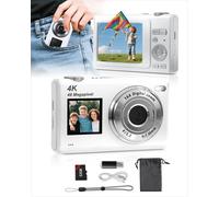 Appareil Photo Numérique Avecà Double Écran,Autofocus 4K 48Mp Pour Vidéos De Blog,Carte De 32Gb,Appareil Photo Compacts,Zoom 16X,Anti-Vibrations,Pour Enfants/Ados/Débutants,Y5