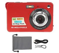 Appareil Photo Numérique, Caméra Vidéo 4K 48MP, Appareil Photo Zoom 8X Anti-tremblement avec écran LCD 2,7 Pouces, Enregistreur de Caméra Vlogging pour Raveling, C3 48, Rouge