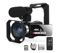 Appareil Photo numérique, Caméra vidéo numérique Professionnel 4K caméscope Fill Light Vlogging Kit for Le Streaming avec 16X Zoom Photographie(128G SD Card,Z11 kit)