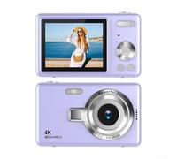 Appareil photo numérique CCD, 1080p avec capteur autofocus 96 MP, objectif zoom 16x et 2 écrans IPS de 4 pouces pour vlogging et photographie (violet)