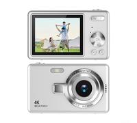 Appareil photo numérique CCD 96 MP 1080p avec autofocus et zoom 16x, écran LCD IPS de 6,1 cm pour vidéo HD, pour les voyages, les étudiants, la photographie (argent)
