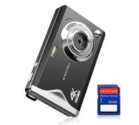 Appareil Photo Numérique CCN 48MP 1080P FHD avec Écran 3,0", Zoom 16X Compact Portable avec Carte TF 32GB, Câble USB, pour Adolescents Enfants Adultes, Noir