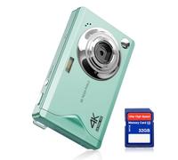 Appareil Photo numérique CCN, 48MP 1080P FHD avec écran 3,0", Zoom numérique 16X Appareil Photo Compact Portable avec Carte TF 32GB, câble USB, pour Adolescents Enfants Adultes, Vert