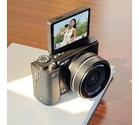 Appareil photo numérique compact 4K, zoom numérique 16x, enregistreur vidéo vintage avec capteur 64 mégapixels, écran 3" pour adolescents et étudiants (blanc)