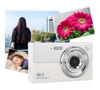 Appareil Photo Numérique Compact Autofocus avec Capteur 68MP, Vidéo 4K, Transfert WiFi, Zoom 16x, Anti-Vibration, Appareil Photo étudiant, Grand écran, Chargement USB