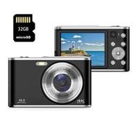 Appareil photo numérique compact DC306 4K uhd 48MP autofocus 2.8 pouces + 32G - noir Noir G