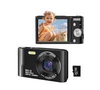 Appareil Photo Numérique Compact Portable 4K, 50MP Autofocus Digital Camera avec Écran IPS 2,8", Zoom Numérique 16X, Carte Mémoire Micro 32 G et Batterie, pour Enfants, Adolescents et Débutant