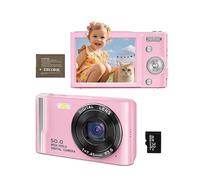 Appareil Photo Numérique Compact Portable 4K, 50MP Autofocus Digital Camera avec Écran IPS 2,8", Zoom Numérique 16X, Carte Mémoire Micro 32 G et Batterie, pour Enfants, Adolescents et Débutant