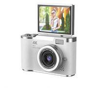 Appareil photo numérique compact pour enfants 4K 48 MP Affichage rotatif à 180 degrés, mise au point automatique, écran de 6,1 cm, zoom 8x, appareil photo de poche rétro portable pour enfants