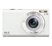 Appareil photo numérique compact SZSMART DC402AF 48MP résolution 4K 2,8 pouces écran blanc Blanc G