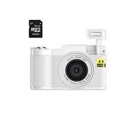 Appareil Photo Numérique Compact SZSMART R2S 48MP 4K HD 3 pouces avec anti-vibration et zoom + 32 Go - Blanc