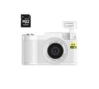 Appareil Photo Numérique Compact SZSMART R2S 48MP 4K HD 3 pouces avec anti-vibration et zoom + 32 Go - Blanc