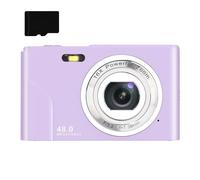 INF Appareil photo numérique 48MP FHD 1080p avec zoom 16x et carte mémoire de 32 Go Violet