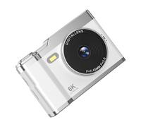 Appareil photo numérique de poche 6400 W Pixel pour enfants, écran de 2,4" avec partage pour postes sur les réseaux sociaux, double caméra avant et arrière