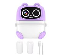 Appareil photo numérique double objectif 48 MP avec écran HD 2,4" et impression photo thermique, prend en charge jusqu'à 64 Go de mémoire pour un stockage étendu, rose