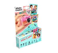 Canal Toys - Photo Creator - Mini Appareil Photo Enfant & Vidéo Numérique - Mini Caméra pour Créer des Souvenirs - Cadeau Enfant 8 Ans+ -14 Filtres- Flash+Micro - Format Voyage - CLK 075 Rose & Orange