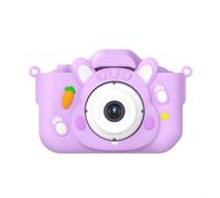 Appareil photo numérique HD 1080p pour enfants avec double objectif 20 MP, écran IPS de 5,1 cm, enregistrement vidéo, retardateur, jeux de puzzle, lecteur MP3, protection en silicone souple et mémoire