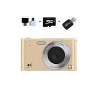 Appareil photo numérique LINFE 64G CCD kids avec zoom 16x Ecran 2,4 pouces, qualité HD, résolution 4K Appareil photo numérique - Or