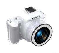 Appareil photo numérique portable 48 MP avec zoom optique 16x, capture vidéo 2K, 12 lumières de remplissage LED, transmission OTG et écran IPS pour les amateurs de vlogging et de photographie (blanc)