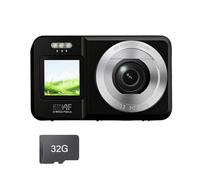 Appareil Photo numérique Portable 4K UHD 64MP Double Affichage 18X Corps Compact pour Les débutants Aventures en Plein air caméra Campsnap