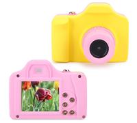 Appareil Photo Numerique Portable Pour Enfants, Puzzle, Reflex, Hd, Jouet, Cadeau D'anniversaire, Camescope, Rose Et Jaune