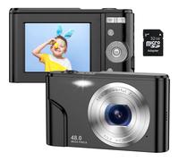 Appareil photo numérique pour adolescents, Ultra HD et autofocus, design compact idéal pour les aventures du quotidien, batterie rechargeable et