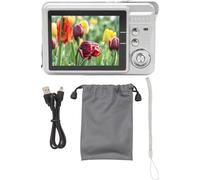 Appareil photo numérique pour ados 48MP HD 2,7 pouces -TFT -écran 8x zoom autofocus anti-shake -sacs -compact -photographie de voyage vlog argent