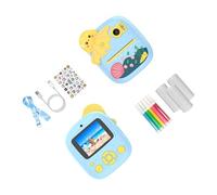 Appareil photo numérique pour enfants 48 MP Impression photo Impression vidéo Jouet vidéo 1080p Vidéo pour extérieur Antichoc Coque en silicone pour enfants