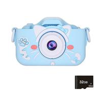 Appareil photo numérique pour enfants avec 20 MP, vidéo 1080p, écran 2,0 pouces, carte 32 Go, rechargeable par USB, conception sécurisée