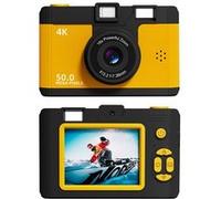 Appareil photo numérique pour enfants avec transmission WiFi, impression automatique, avec carte SD de 128 Go, couleur jaune Jaune